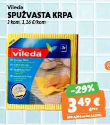 VILEDA SPUŽVASTA KRPA