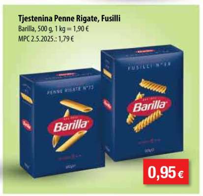 TJESTENINA PENNE RIGATE/FUSILLI