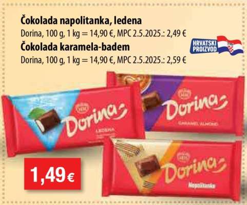Čokolada napolitanka, ledena