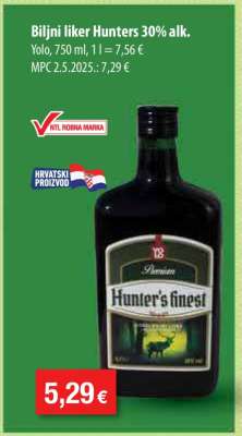 Biljni liker Hunters 30% alk.