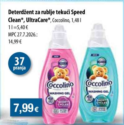 Deterdžent za rublje tekući Speed Clean*, UltraCare*, Coccolino