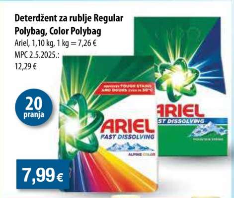 Deterdžent za rublje Regular Polybag, Color Polybag