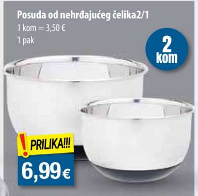 Posuda od nehrđajućeg čelika 2/1