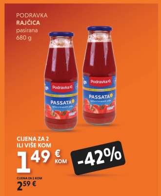 PODRAVKA RAJČICA pasirana 680 g
