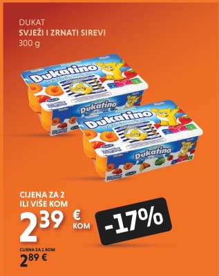 DUKAT SVJEŽI I ZRNATI SIREVI