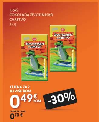 KRAŠ ČOKOLADA ŽIVOTINJSKO CARSTVO