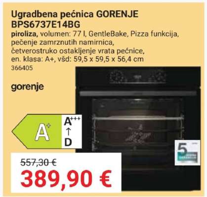 Ugradbena pećnica GORENJE BPS6737E14BG