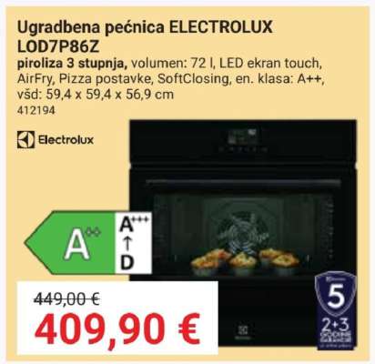 Ugradbena pećnica ELECTROLUX LOD7P86Z