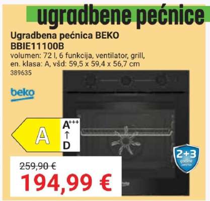 Ugradbena pećnica BEKO BBIE11100B