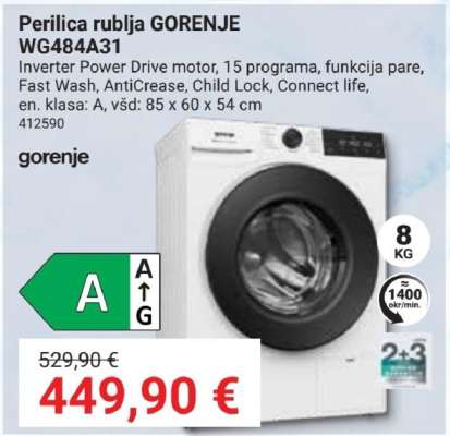 Perilica rublja GORENJE WG484A31