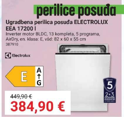 Ugradbena perilica posuđa ELECTROLUX EEA 17200 I