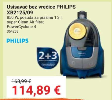 Usisavač bez vrećice PHILIPS XB2125/09