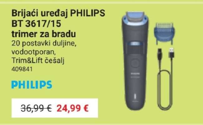 Brijaći uređaj PHILIPS BT 3617/15 trimer za bradu