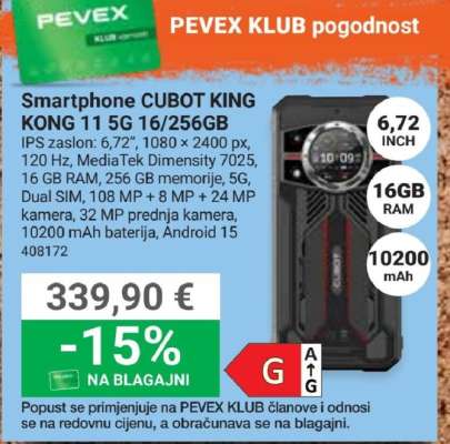 Smartphone CUBOT KING KONG 11 5G 16/256GB