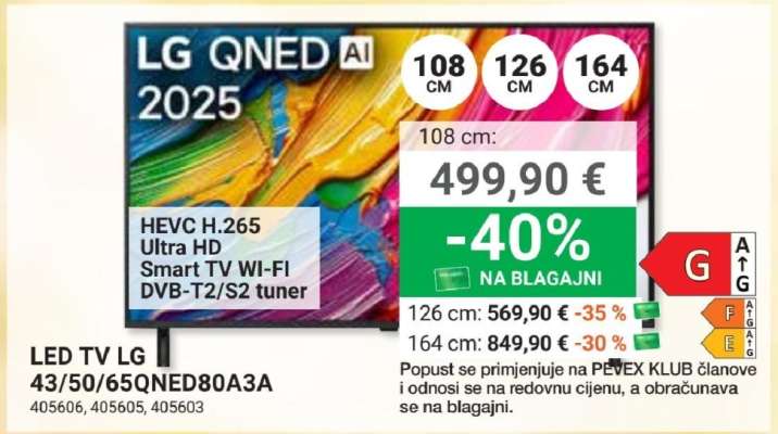 LED TV LG 43/50/65QNED80A3A