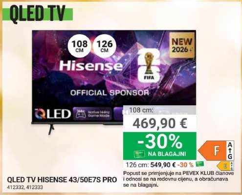 QLED TV HISENSE 43/50E7S PRO