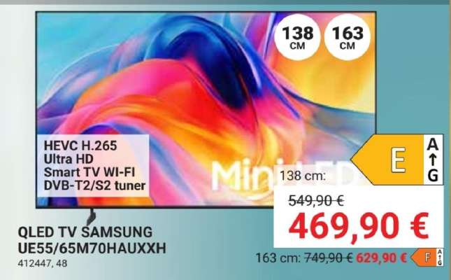 QLED TV SAMSUNG UE55/65M70HAUXXH