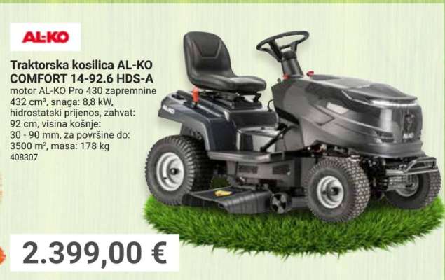 Traktorska kosilica AL-KO COMFORT 14-92.6 HDS-A