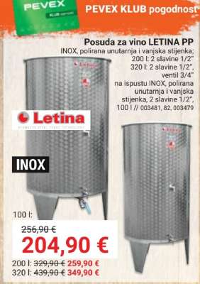 Posuda za vino LETINA PP