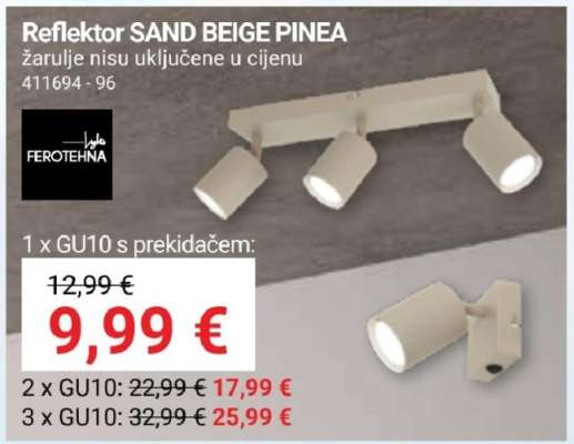 Reflektor SAND BEIGE PINEA