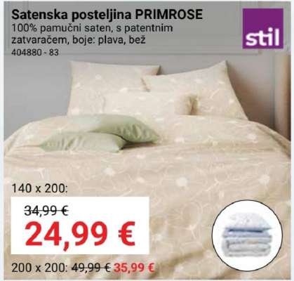 Satenska posteljina PRIMROSE