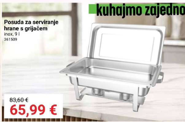 Posuda za serviranje hrane s grijačem