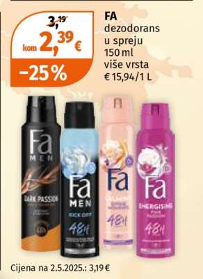 FA dezodorans u spreju
