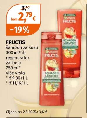 FRUCTIS šampon za kosu ili regenerator za kosu
