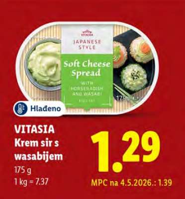VITASIA Krem sir s wasabijem