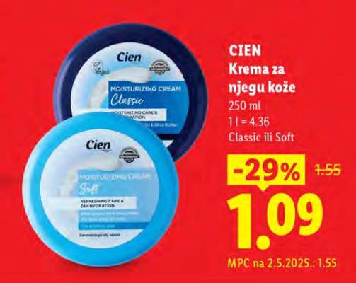 Cien Krema za njegu kože