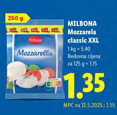 MILBONA Mozzarela classic XXL