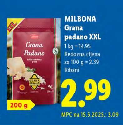 Milbona Grana padano XXL