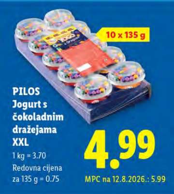 PILOS Jogurt s čokoladnim dražejama XXL