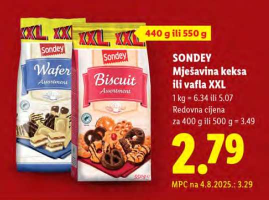 Sondey Mješavina keksa ili vafla XXL