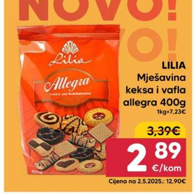 LILIA Mješavina keksa i vafla allegra 400g