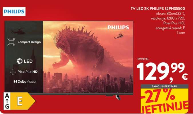 TV LED 2K PHILIPS 32PHS5500