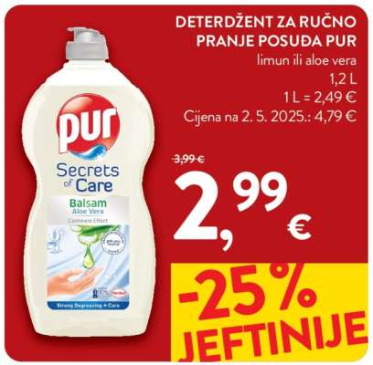 Deterdžent za ručno pranje posuđa Pur