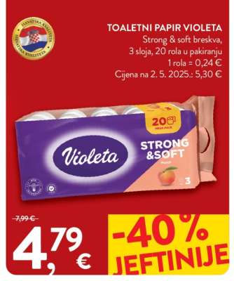 Toaletni papir Violeta