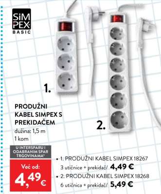Produžni kabel Simpex 18267