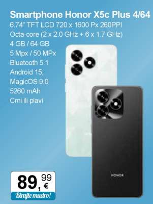 Smartphone Honor X5c Plus 4/64