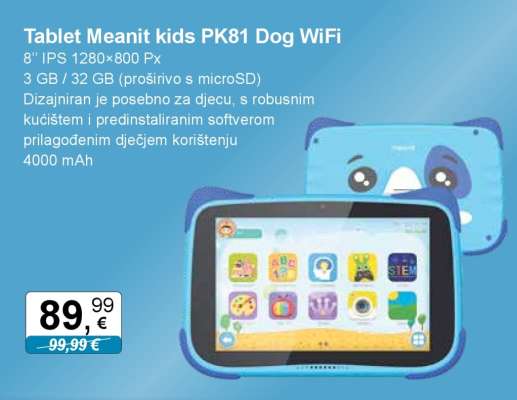 Tablet Meanit kids PK81 Dog WiFi