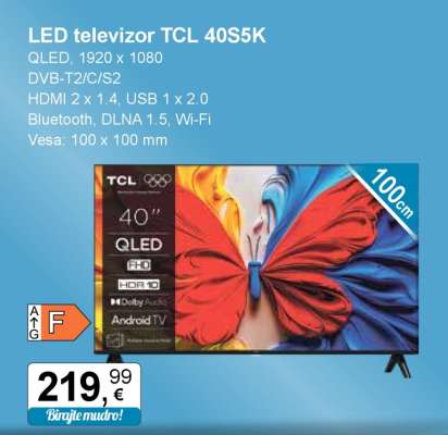 LED televizor TCL 40S5K