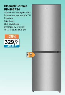 Hladnjak Gorenje RK416EPS4