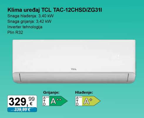 Klima uređaj TCL TAC-12CHSD/ZG31I