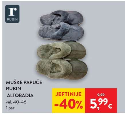 Muške papuče Rubin Altobadia