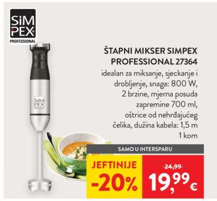Štapni mikser SIMPEX Professional 27364