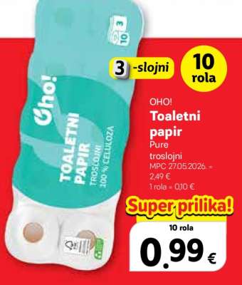 OHO! Toaletni papir Pure