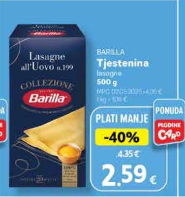 BARILLA Tjestenina