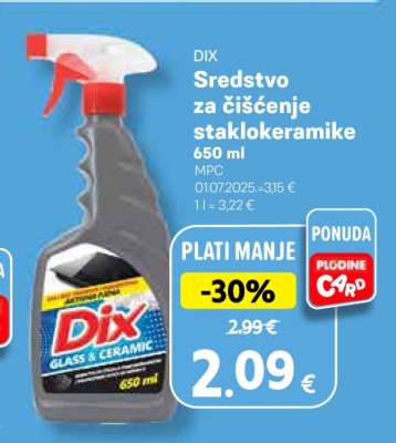 DIX Sredstvo za čišćenje staklokeramike 650 ml