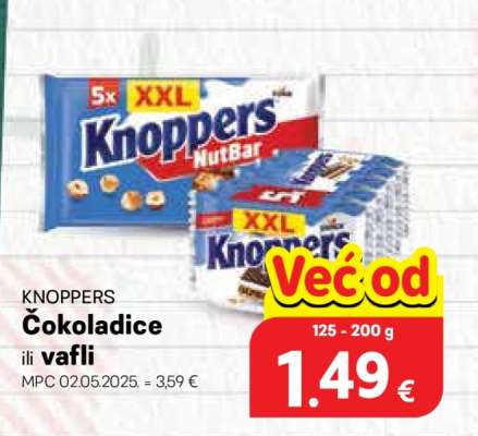 KNOPPERS Čokoladice ili vafli